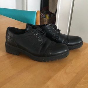 Black oxford shoes